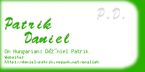 patrik daniel business card